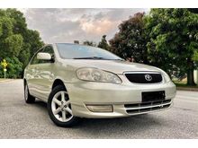2004 Toyota Corolla Altis 1.8 G PROMO CASHBACK VOUCHER CLEAR STOCK MURAH2 JUAL TAK PAYAH REPAIR TIPTOP PROMOSI FREE WARRANTY FREE TINTING FREE ROADTAX