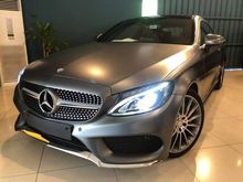 Matte Grey-ish Mercedes-Benz C300 2.0 AMG Panoramic Burmester Surround INTERESTED DIAL 011-2111 3500