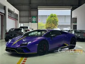 2015 Lamborghini Huracan 5.2 LP610-4 / Converted to Performante Style / 3 Driving Modes / Red & Black Leather Interior / Original Grey Wrap Purple