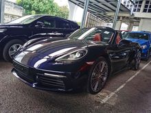 PORSCHE BOXSTER 718 NEW MODEL LIKE NEW ORIGINAL MILEAGE RED MEMORY LEATHER SEAT 2017 UNREG