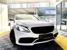 2015 Mercedes-Benz C200 2.0 AMG Line Sedan / AMG / COVERT C63 / FULL EXAUST SYSTEM / C63 BODYKIT / PADDLE SHIFT / HD REVERSE CAMERA