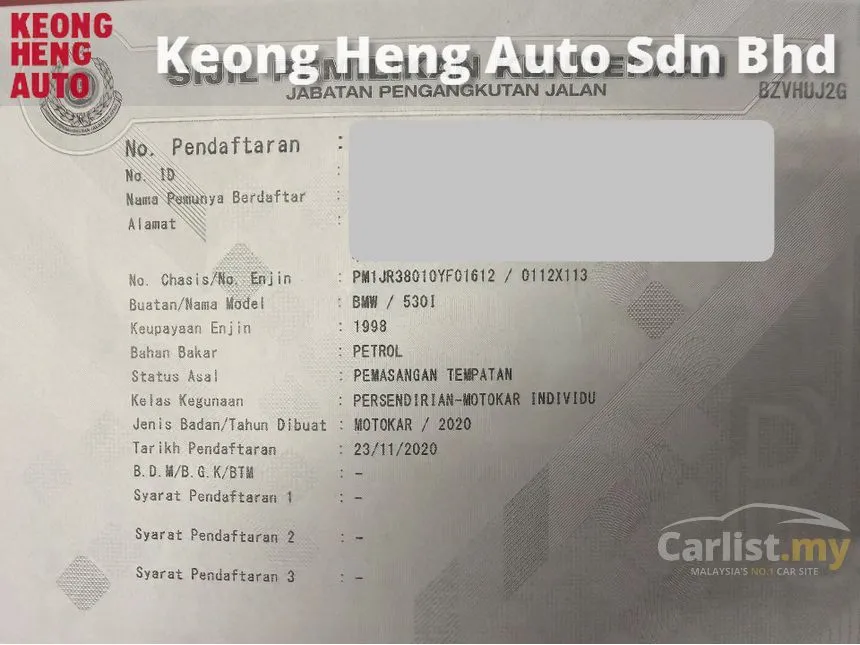 2020 BMW 530i M Sport Sedan