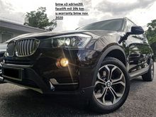 2015 BMW X3 2.0 xDrive20i SUV OTR PRICE U.WARRANTY BMW NOV 2020 FACELIFT 9759KM A YEAR ONLY