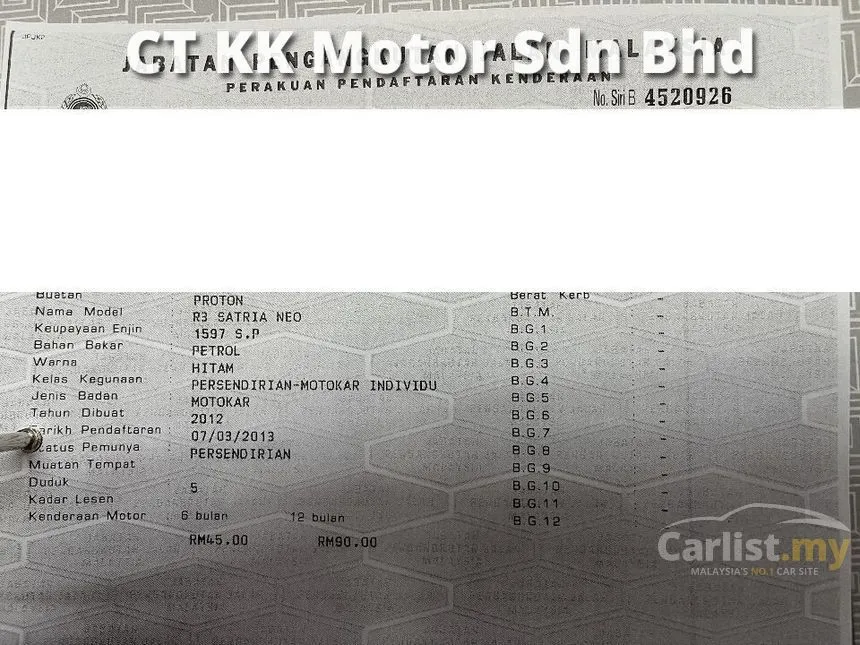2012 Proton Satria Neo R3 Executive Hatchback