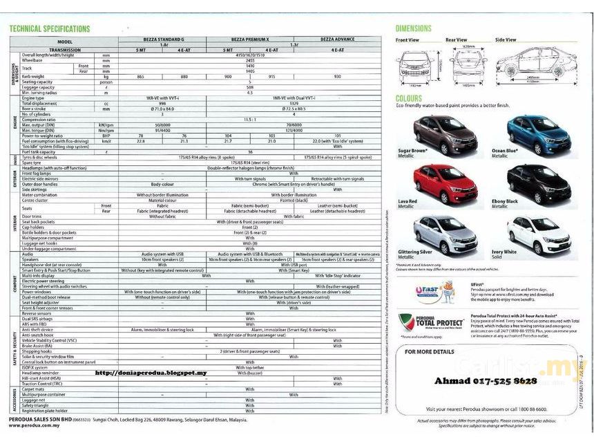 Perodua Bezza 2017 X Premium 1.3 in Kuala Lumpur Automatic 