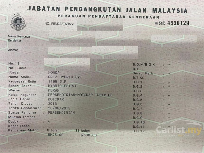Honda Cr Z 13 Hybrid I Vtec 1 5 In Kuala Lumpur Automatic Hatchback Red For Rm 53 800 Carlist My