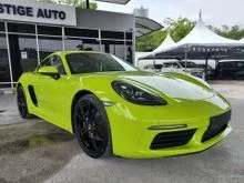 2017 Porsche 718 2.0 CAYMAN SPORT CHRONO/BLACK INTERIOR/PDLS UNREGISTERED