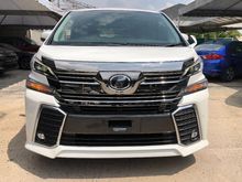 2016 Toyota Vellfire 2.5 ZG SUNROOF , FULL ALPHINE PLAYER , ALPHINE ROOF MONITOR UNREGISTER