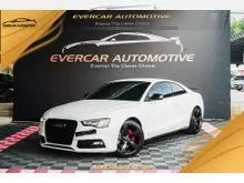 2014 Audi A5 2.0 S Line Quattro TFSI Coupe 2Door Ori Facelift F/Convert RS5 Bodykit & Steering 19Inch S/Rim  Akraprovic Exhaust ON&OFF GT Spoiler 87K