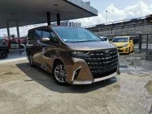 2023 Toyota Alphard 2.5 Z MPV Gold Grade 4.5A 22K km/Twin Moonroof/HUD/DIM/BSM/Roof Monitor/Unregister