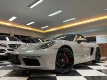 2022 Porsche 718 2.5 Boxster S Convertible TOTAL DP RINGAN Grey Crayon On Black Soft Top Full Option