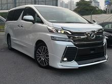2016 Toyota Vellfire 2.5 ZG =Pre Crash=Radar Cruiser=JBL=360 Camera=SunRooF=Modellista=100 Units Ready Stock