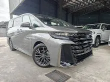 2025 Toyota Vellfire 2.4 Turbo Grade 5A Sun Roof 4Cam360View PCS LTA BSM DIM HUD Roof Monitor Display Audio Brown Leather P/Boot Side Step Unregister