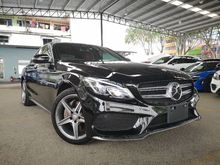 2016 Mercedes-Benz C200 2.0 AMG RED LEATHER SEAT ELECTRIC SEAT x2 POWER BOOT PUSH START REAR CAM AIR-MATIC SUSPENSION BLINDSPOT PRE SAFE BRAKE