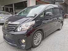 2015 Toyota Alphard 2.4S TYPE GOLD2 POWER BOOT 2POWER DOOR 7SEATER BLACK INTERIOR UNREGISTERED