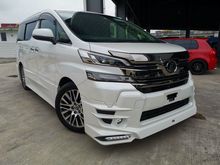 2015 Toyota Vellfire 2.5 ZG TRD JBL HOMETHEATER 4CAM WHITE UNREG OFFER