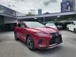 Recon 2019 Lexus RX300 2.0 F Sport SUV (4WD) Rare Colour - Red Leather Interior, Panoramic Roof, 4 Camera, Wireless Charger - Cars for sale