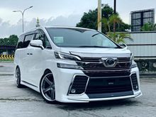 2016 Toyota Vellfire 2.5 ZG * 20inch RIMS * RS*R *