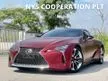 Recon 2019 Lexus LC500 5.0 V8 S Package Coupe Unregistered 21 Inch Forged Rim Carbon Fiber Roof Top Alcantara Seat Half Leather Seat Power Seat Memory