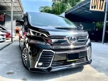 2015 Toyota Vellfire 2.5 ZG MPV / PILOT SEAT / POWER BOOT / LOW MILEAGE / 5 YEAR WARRANTY