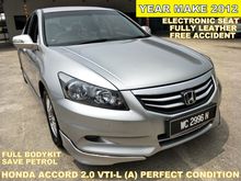 2012 Honda Accord 2.0 i-VTEC VTi-L FACELIFT (A) PERFECT CONDITION WITH FULL BODYKIT POWER LEATHER SEAT