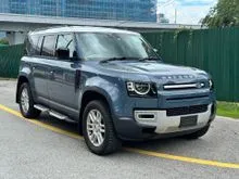 2022 TASMAN BLUE 5 SEATER BEIGE INT 360CAM MATRIX LED LEATHER BSM APPLE PLAY Land Rover Defender P300 S 2.0 TURBO UNREG
