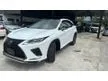 Recon 2019 Lexus RX300 2.0 F SPORT GRADE 5A, PANORAMIC ROOF, RED LEATHER SEAT, WIRELESS CHARGER, REAR REACTABLE ELEC SEAT, FREE WARRANTY, UNREGISTERED