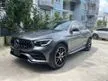 Recon 2020 Mercedes-Benz GLC43 AMG 3.0 4MATIC Coupe Japan spec Grade 5A low mileage - Cars for sale