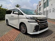2016 Toyota Vellfire 2.5 Z G Edition MPV **PRICE Included SST**CLEARANCE SALES**7 SEATERS**2 POWER DOOR**POWER BOOT**UNREG**JAPAN SPEC