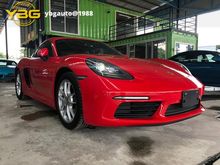 2017 Porsche 718 2.0 Cayman Coupe sport exhaust chrono meter leather unreg absorb sst red blue