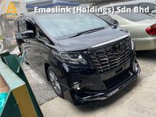 2017 Toyota Alphard 2.5 SA Type Black Gold 7Seather 360View Power Boot Bodykit Push Start Engine 7Speed