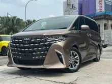 2024 UNREGISTER Toyota Alphard 2.5 Z /8k KM/HUD/DIM/MOONROOF/FREE 7 YEARS WARRANTY