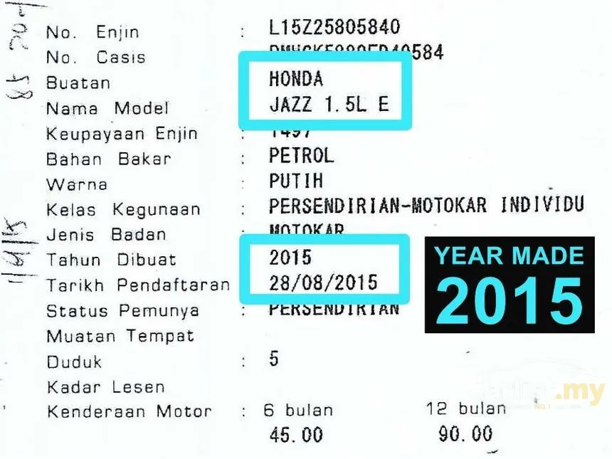 2015 Honda Jazz E i-VTEC Hatchback
