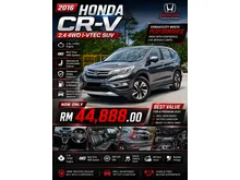 2016 Honda CR-V 2.4 4WD I-VTEC SUV FACELIFT HIGH LOAN SENANG LULUS