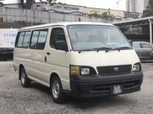 2001 Toyota Hiace 2.4 Van ** CAREFUL OWNER.. ACCIDENT FREE.. TIP-TOP CONDITION.. NO REPAIR NEED.. VALUE FOR MONEY **