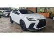 Recon Japan Spec (Grade 5.A) 2022 Lexus NX350 2.4 F Sport.SUNROOF,HUD,F-SPORT RED INTERIOR,RED / BLACK LEATHER SEAT,20 F-SPORT WHEEL,AMBIENT LIGHT. - Cars for sale