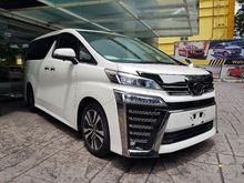 2019 Toyota Vellfire 2.5 ZG Edition MPV Push Start Keyless Sunroof Surround View Camera Power Boot 2 Power Door Xenon LED Running Light Pilot Seat