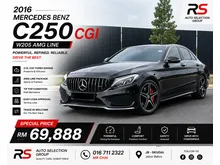 2016 Mercedes-Benz C250 2.0 AMG Line W205 Sunroof High Loan Senang Lulus