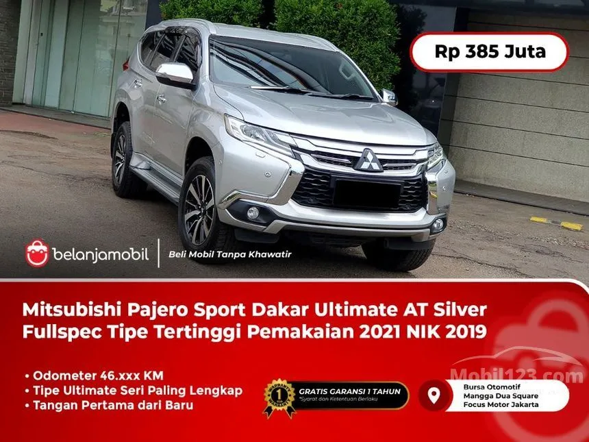 Jual Mobil Mitsubishi Pajero Sport 2019 Dakar Ultimate 4X2 2.4 di DKI Jakarta Automatic SUV Silver Rp 385.000.000