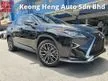 Recon Unreg 2019 Lexus RX300 2.0 F Sport SUV 18K KM 3LED Original 360 Camera Panaromic Roof RED Leather Seat Free Warranty Front Recorder High Trade In