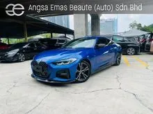 2021 BMW 420i 2.0 M Sport Coupe G22 UNREGISTER Ready Stock 18,xxx km Full Service Record Grade 4.5B Portimao Blue Black Leather Seats 360 Camera