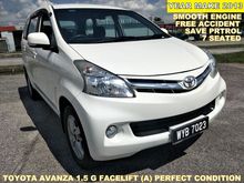 2013 Toyota Avanza 1.5 G FACELIFT (A) PERFECT CONDITION 7 SEATED SAVE PETROL