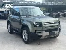 Green 2022 Land Rover Defender 90 P300 SE Peagua Green