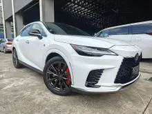 2023 Lexus RX 350 F Sport 2.4 Turbo Grade 4.5  Panaromic Roof 4Cam360View PCS LDA BSM HUD Display Audio Red Leather 2nd Row Power Seat P/Boot Unreg..