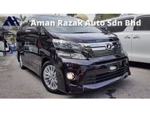 2012 Toyota Vellfire 2.4 Z MPV 2.4 Z Roof Monitor 7 Seaters 2 Power Door Black Interior Unreg