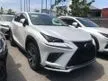 Recon 2018 Lexus NX300 2.0 ready stock grade 4.5 Bsm spare tyre - Cars for sale