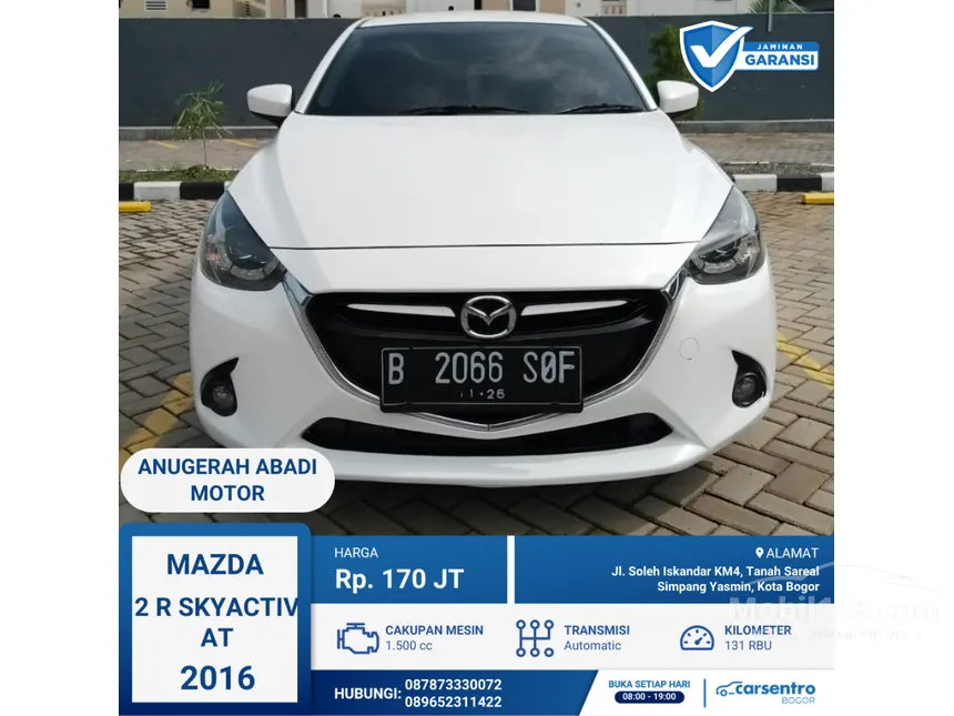 Jual Mobil Mazda 2 2016 R 1.5 di Jawa Barat Automatic Hatchback Putih Rp 170.000.000