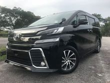 2016 Toyota Vellfire Z 2.5 MPV**PREMIUM WARRANTY**PIONEER SOUND SYSTEM**SHOWROOM CONDITION**PRICE NEGO**HIGH TRADE-IN**