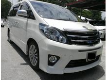 (YR END SAVING OFFER)(True Yr 2O12)(1 Owner) (2 Power Door, 8 Seater) (Accident Free) (Low Mileage) (CLEAR STOCK) Toyota Alphard 2.4 S vellfire estima