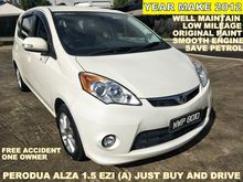 2012 Perodua Alza 1.5 EZi (A) PERFECT FULL SERVICE LOW MILEAGE ORIGINAL PAINT (JUST BUY AND DRIVE)